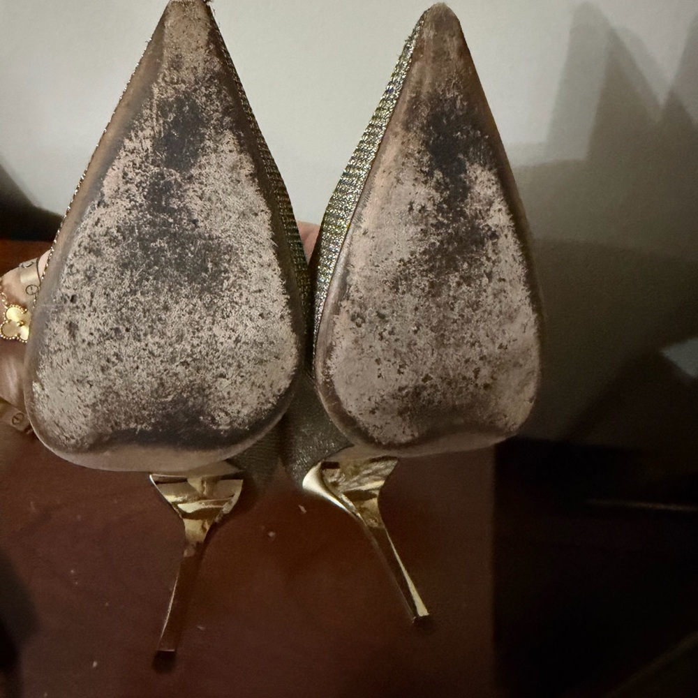 Jimmy Choo Glittering Gold Heels - Picture 9 of 10